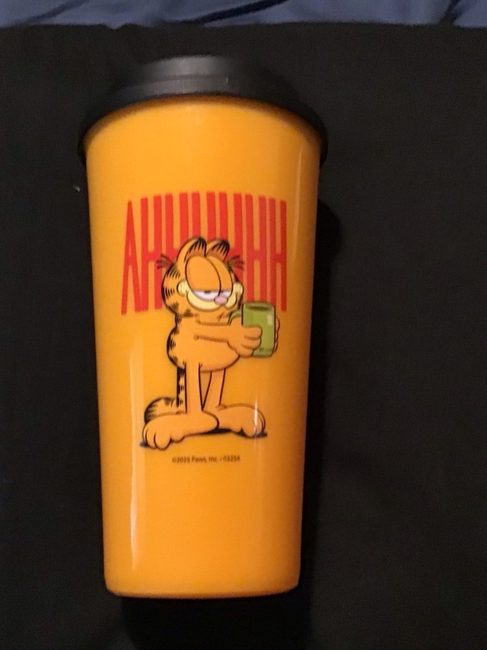 Garfield Travel Mug - Orange with Black Lid
